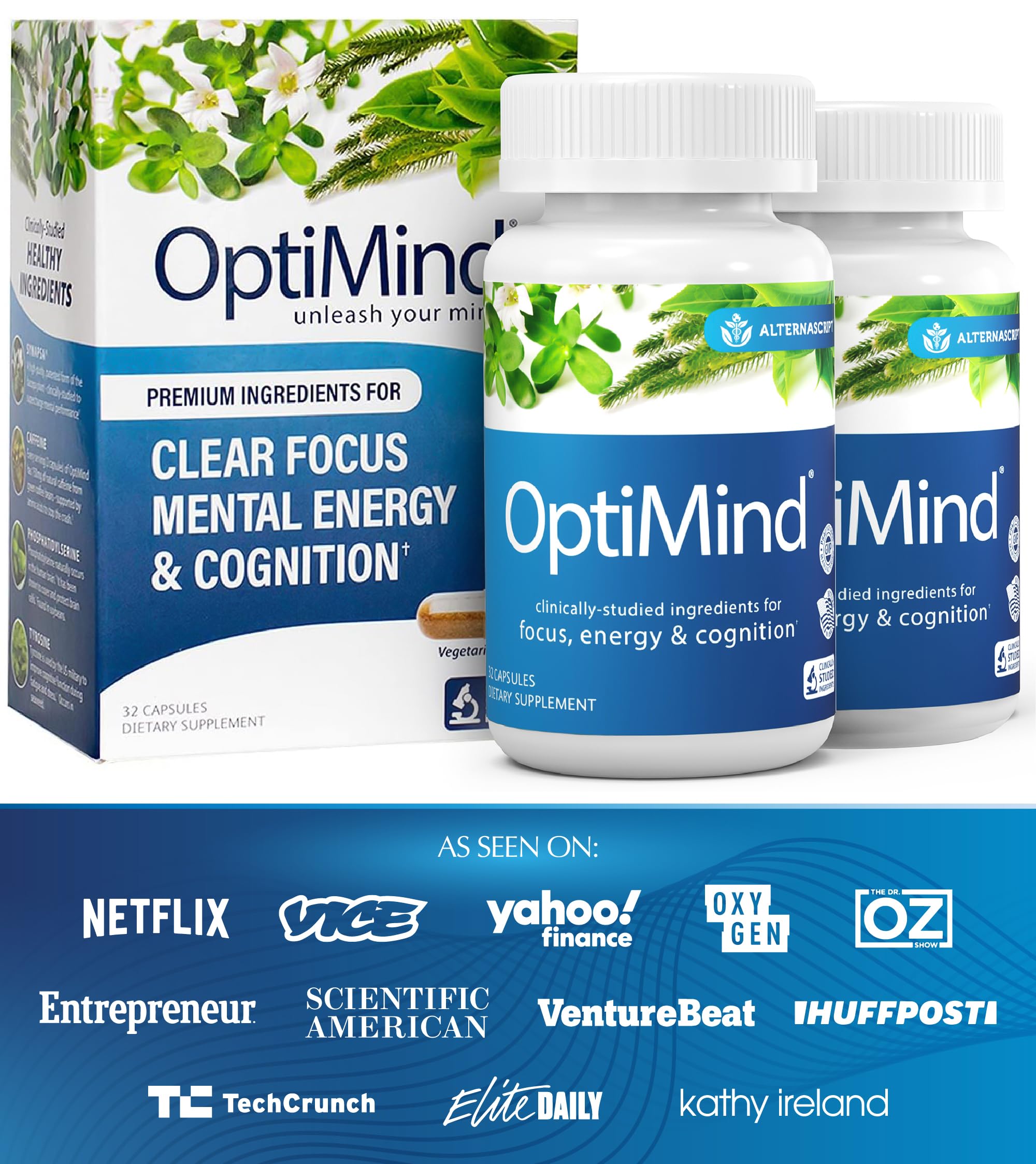 Optimind made in USA GMP seal indicating quality and safety.