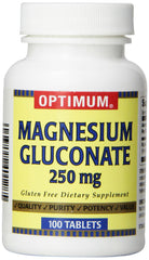 Bottle of Optimum Magnesium Gluconate 250 mg - 100 count
