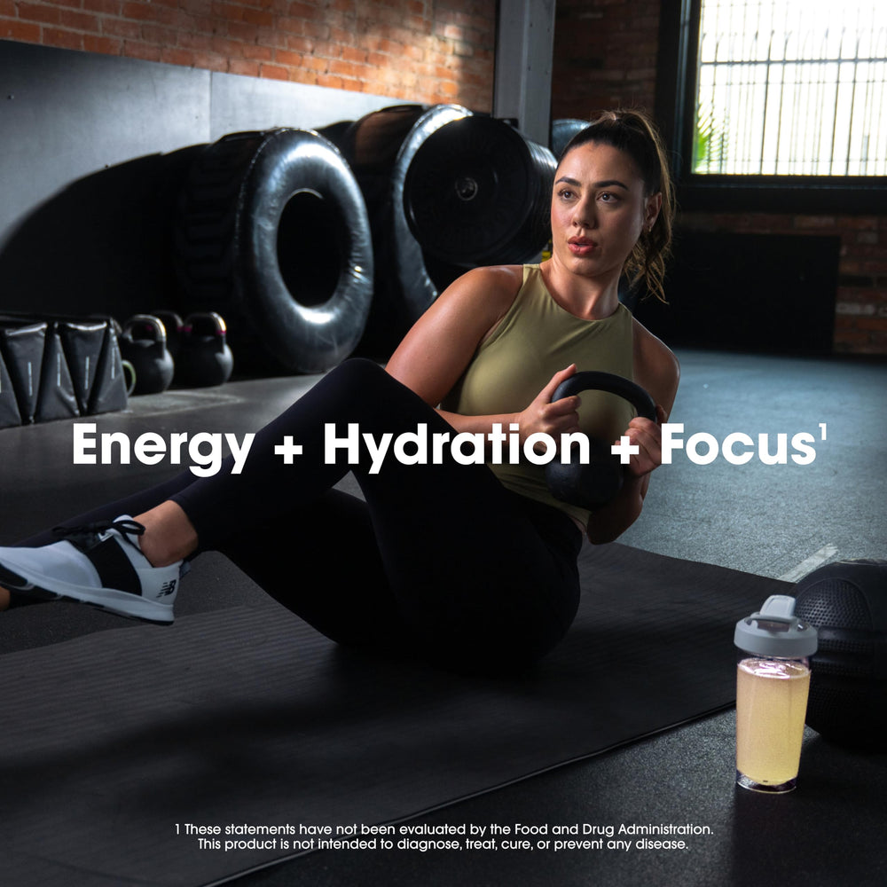 Zero sugar and five calories per serving highlighted on the label.
