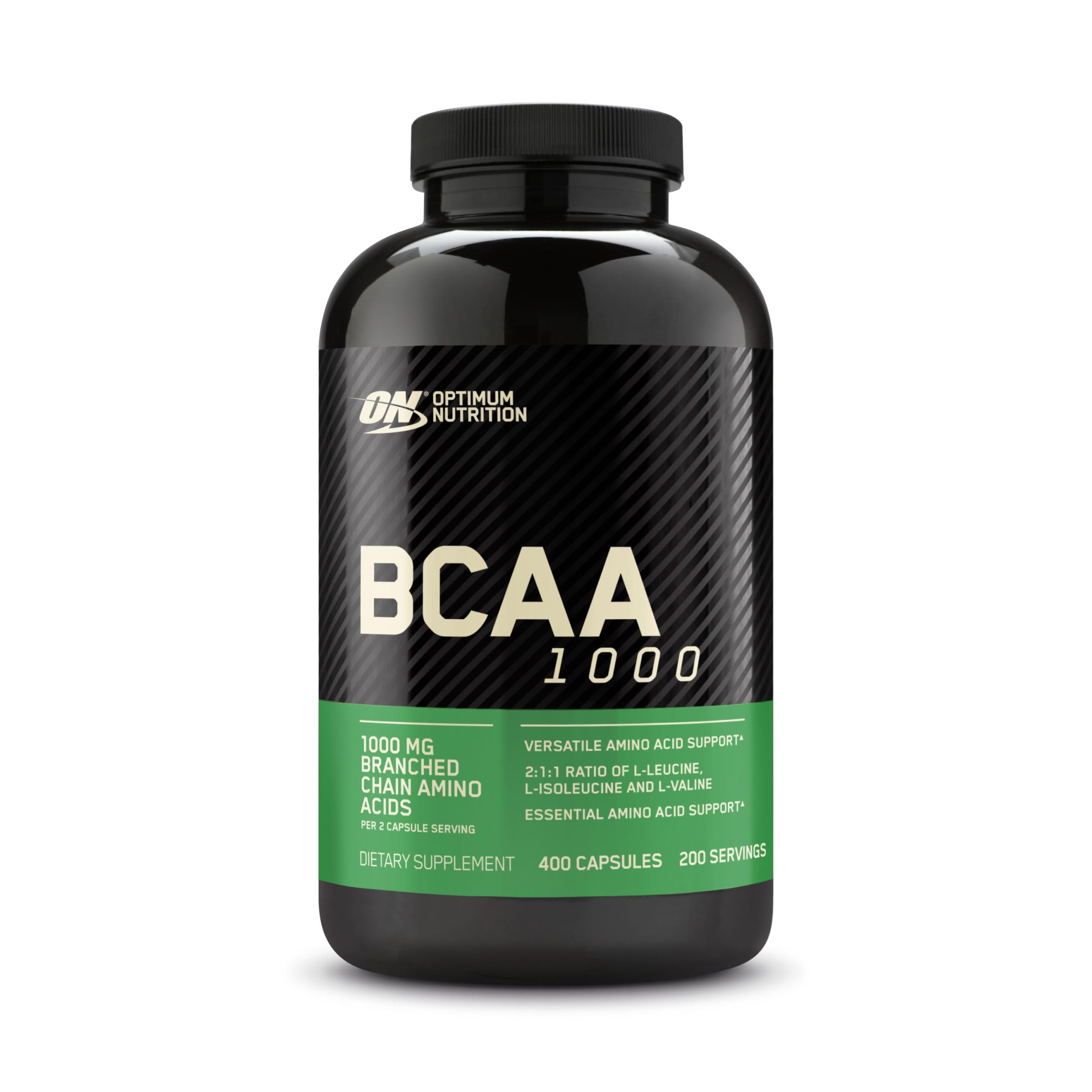 Optimum Nutrition BCAA 1000 capsules bottle front view