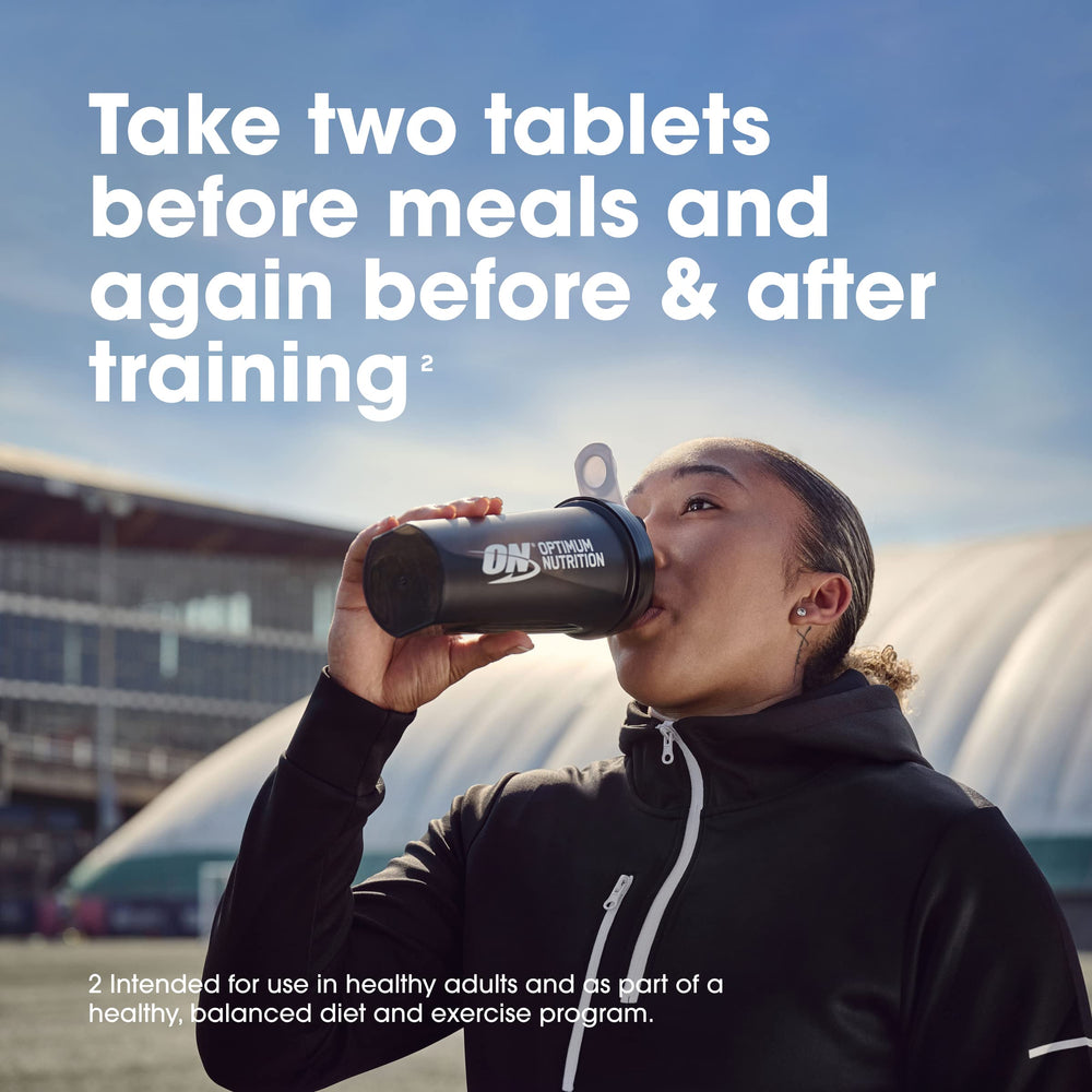 Nutrition facts panel of Optimum Nutrition BCAA 1000