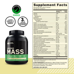 Serving size illustration for Serious Mass 2 scoops
