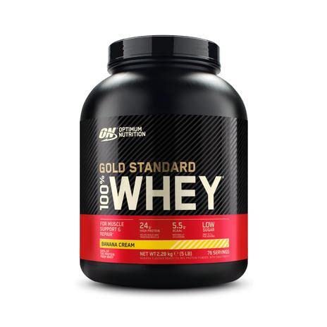 Optimum Nutrition Whey Gold Standard shake cup ready for a creamy shake.