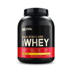 Optimum Nutrition Whey Gold Standard shake cup ready for a creamy shake.