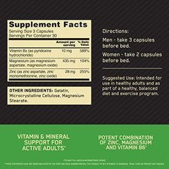 Supplement facts and ingredients for Optimum Nutrition Zinc Magnesium Aspartate