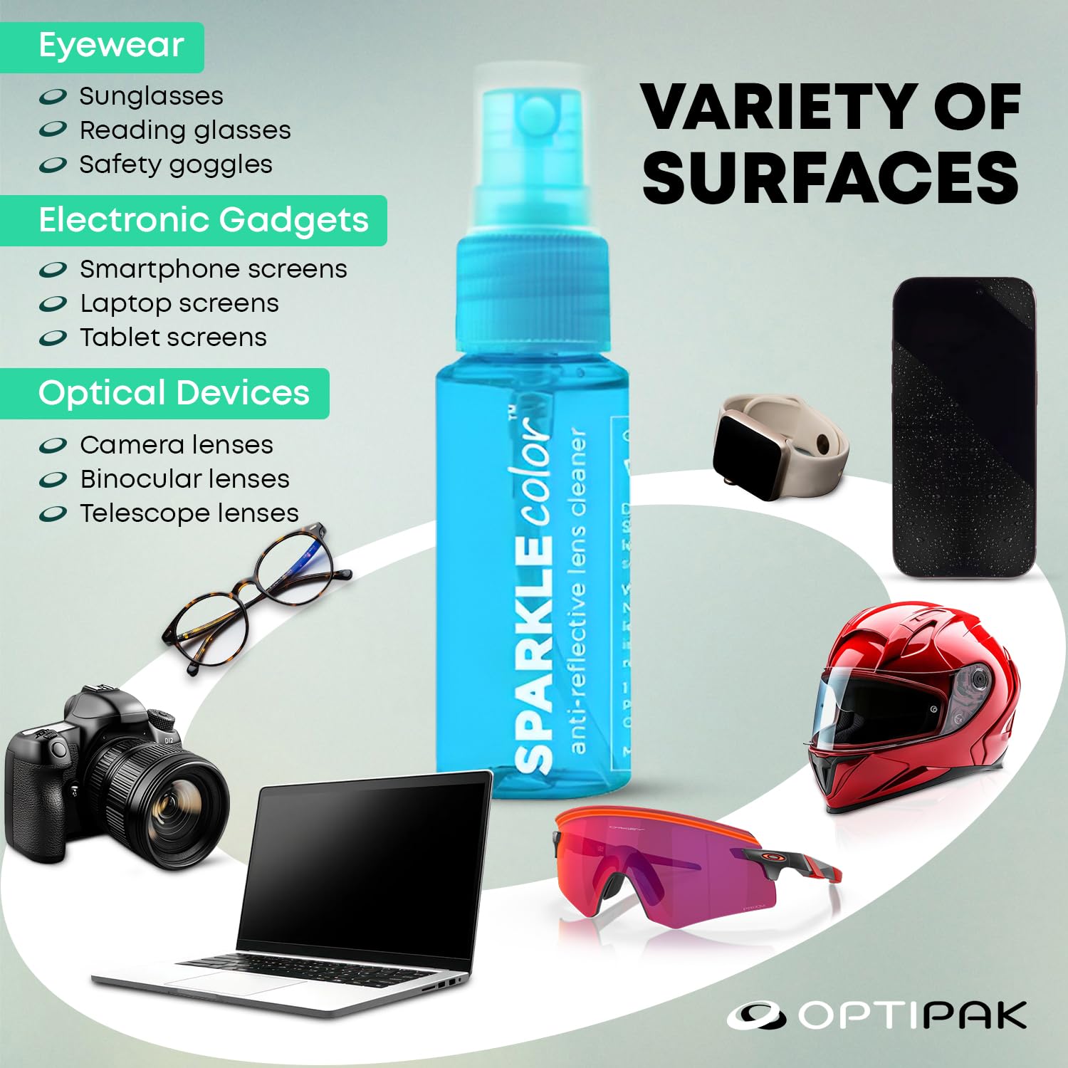 Blue multipurpose neoprene travel pouch for glasses and cleaning kit