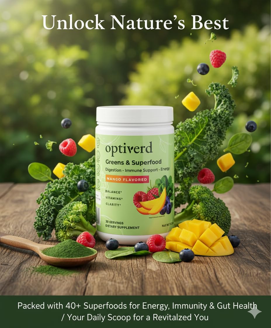 Probiotics and digestive enzymes blend in Optiverd formula