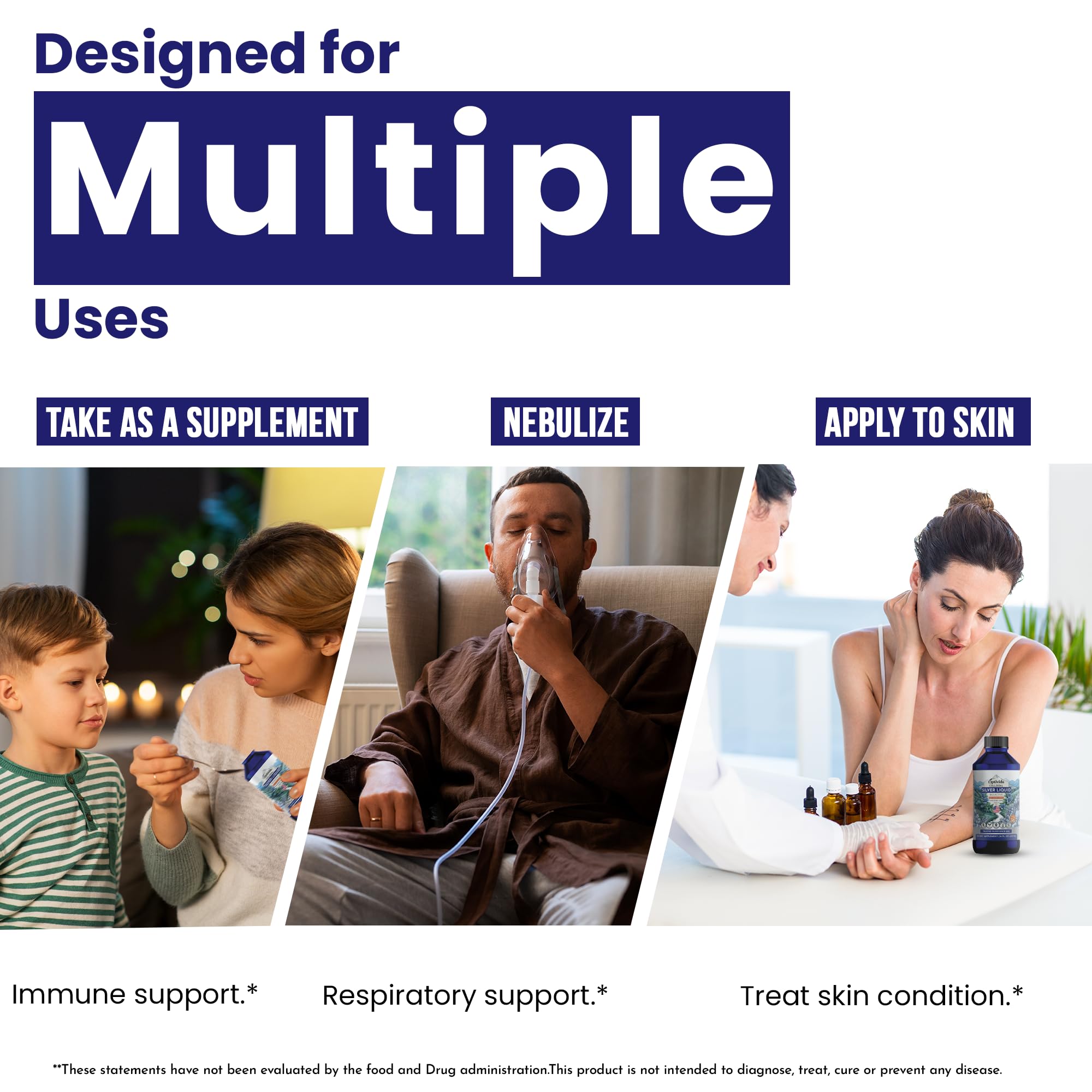 Illustration of nano silver particles suspended in purified water
