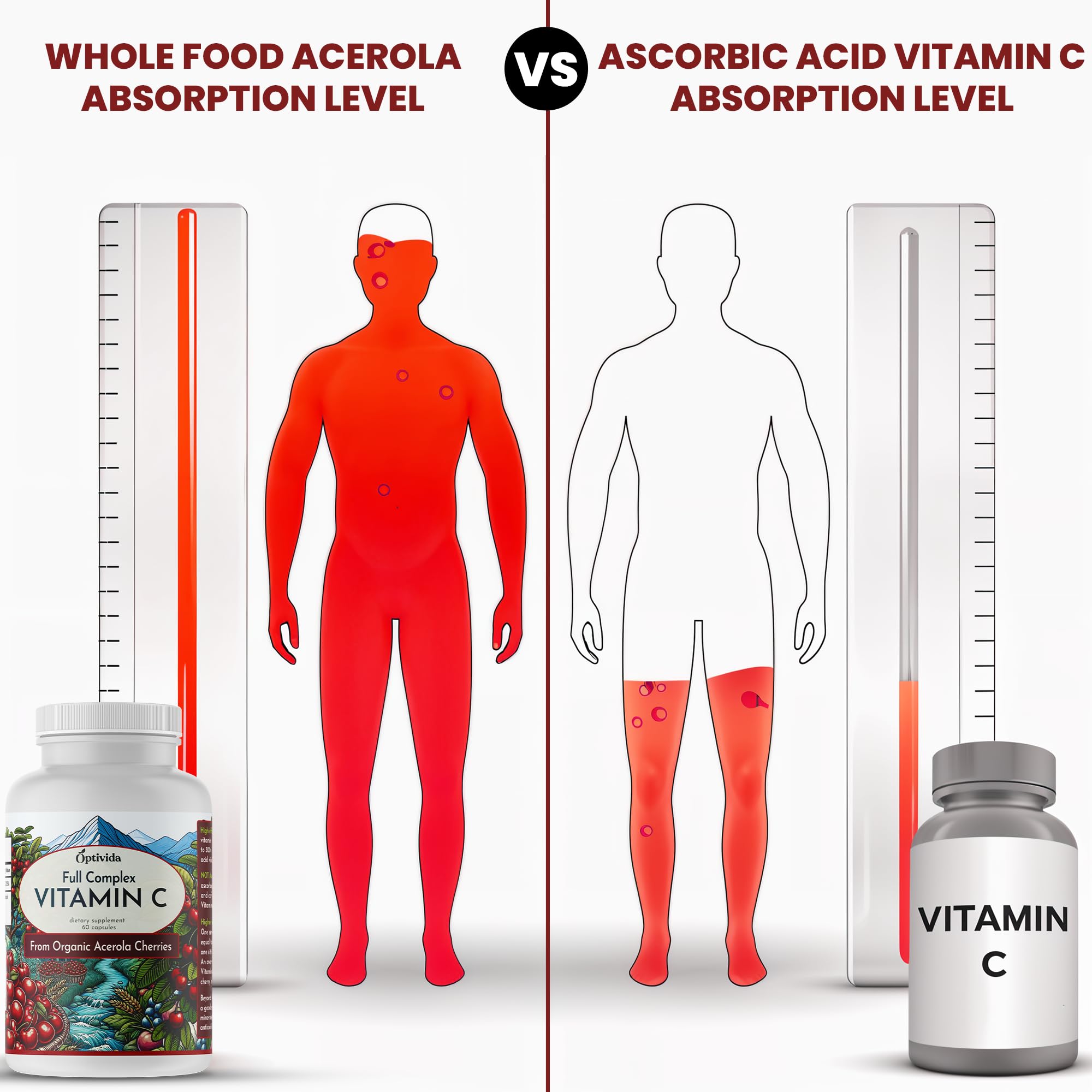 Plant-based Vitamin C derived from acerola cherries