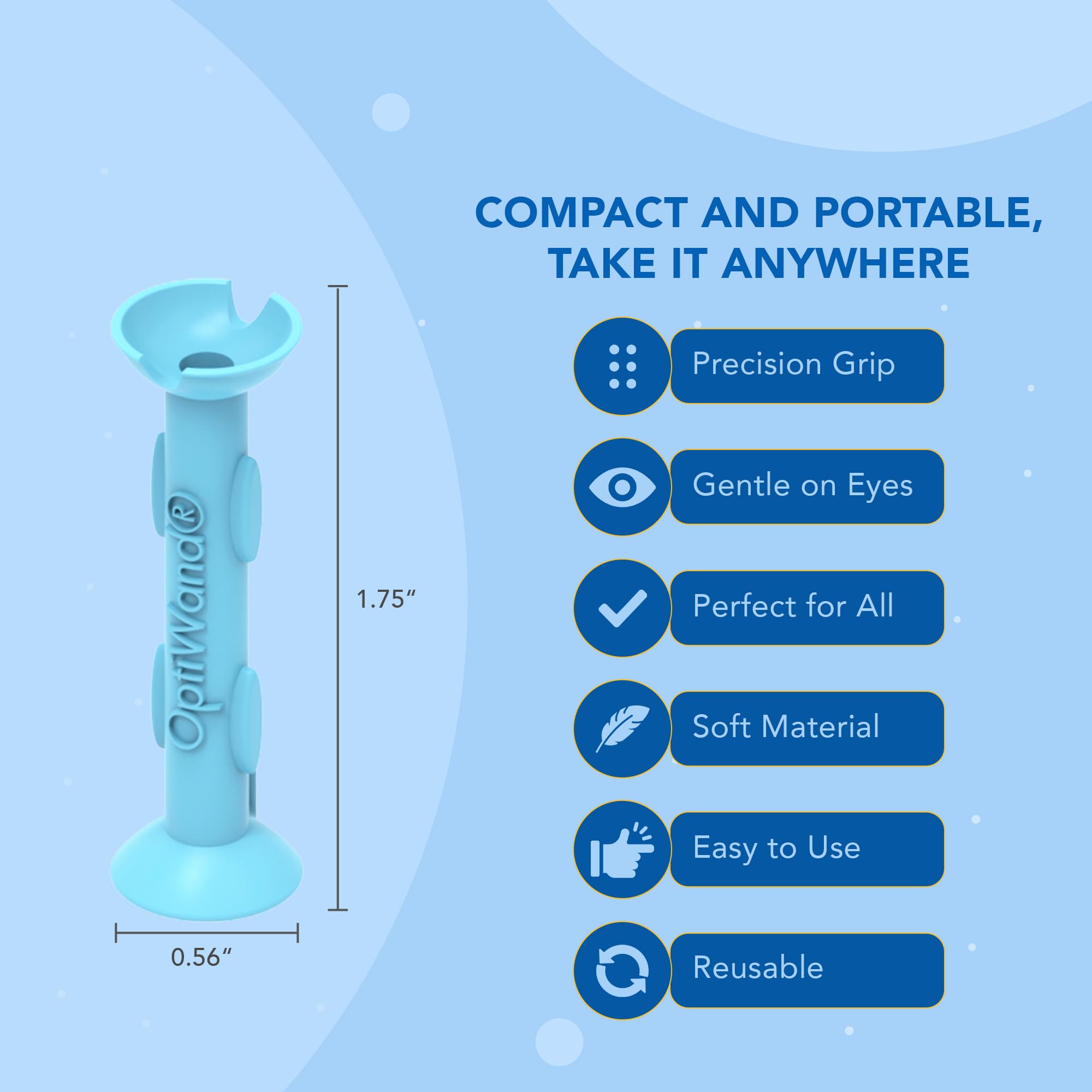 Compact travel-friendly design of OptiWand
