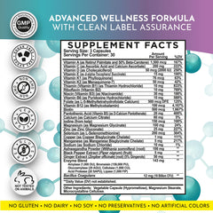 Optiwav GLP-1 capsules closeup showing vegan, gluten-free formula for clean nutrition.