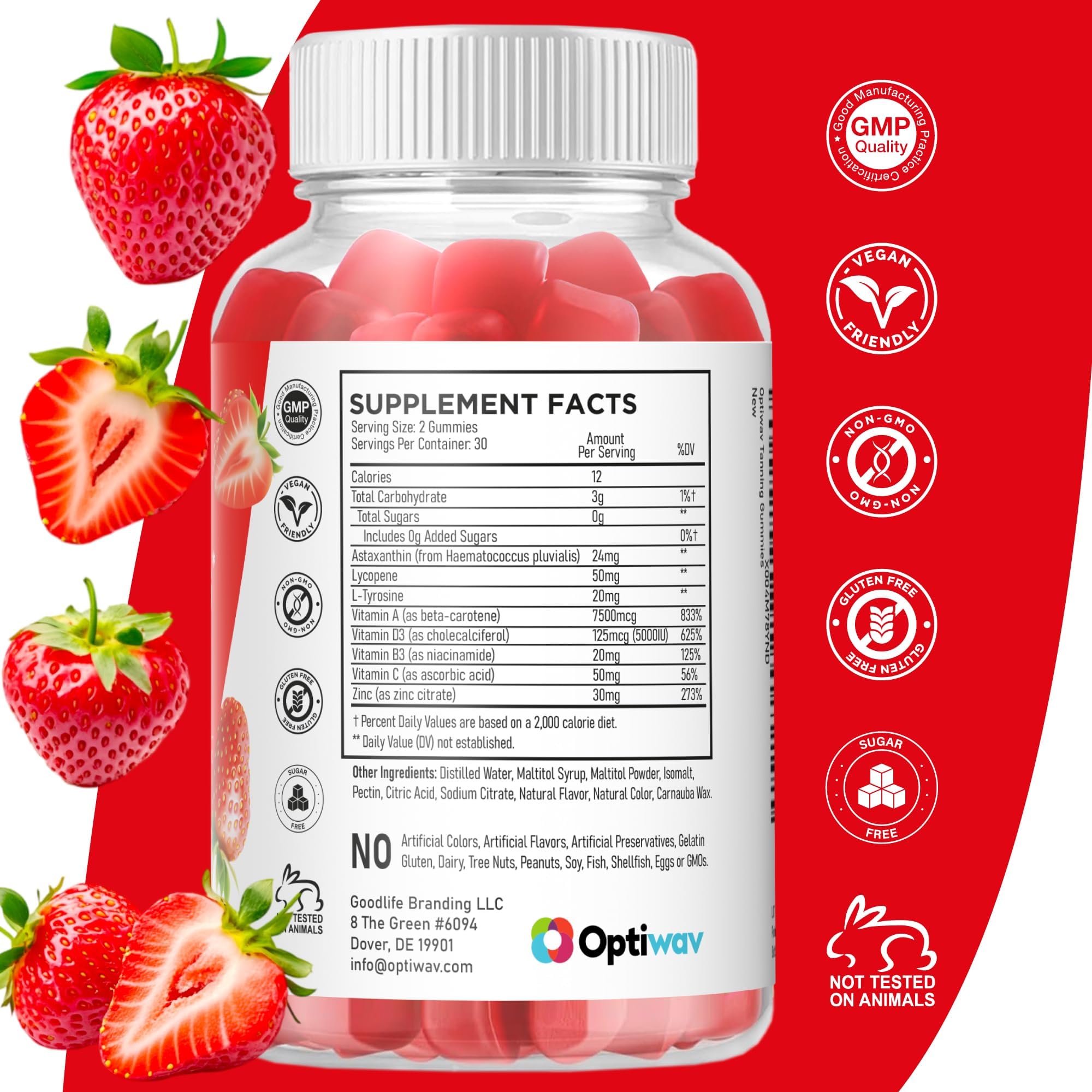 Daily use of OptiWav Tanning Gummies with meals