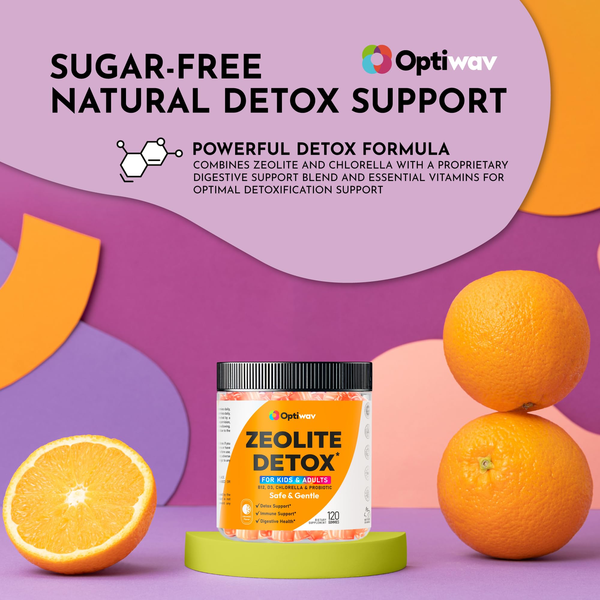 Close-up of ingredients: Micronized Zeolite Clinoptilolite and Broken Cell Wall Chlorella