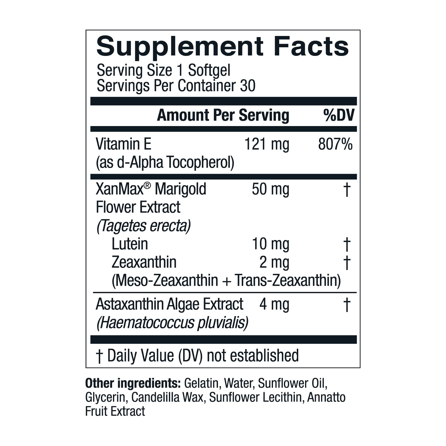 Lutein and Zeaxanthin components for eye protection in OptiWell