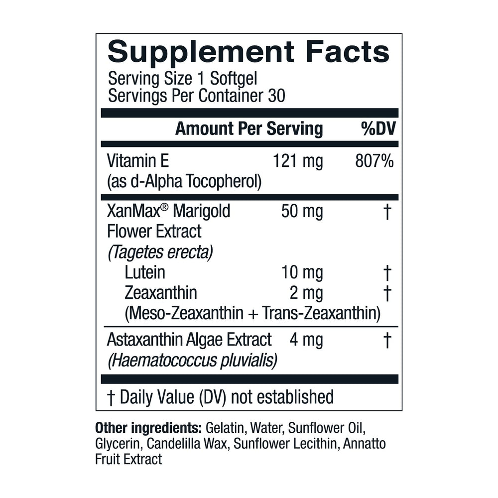 Lutein and Zeaxanthin components for eye protection in OptiWell