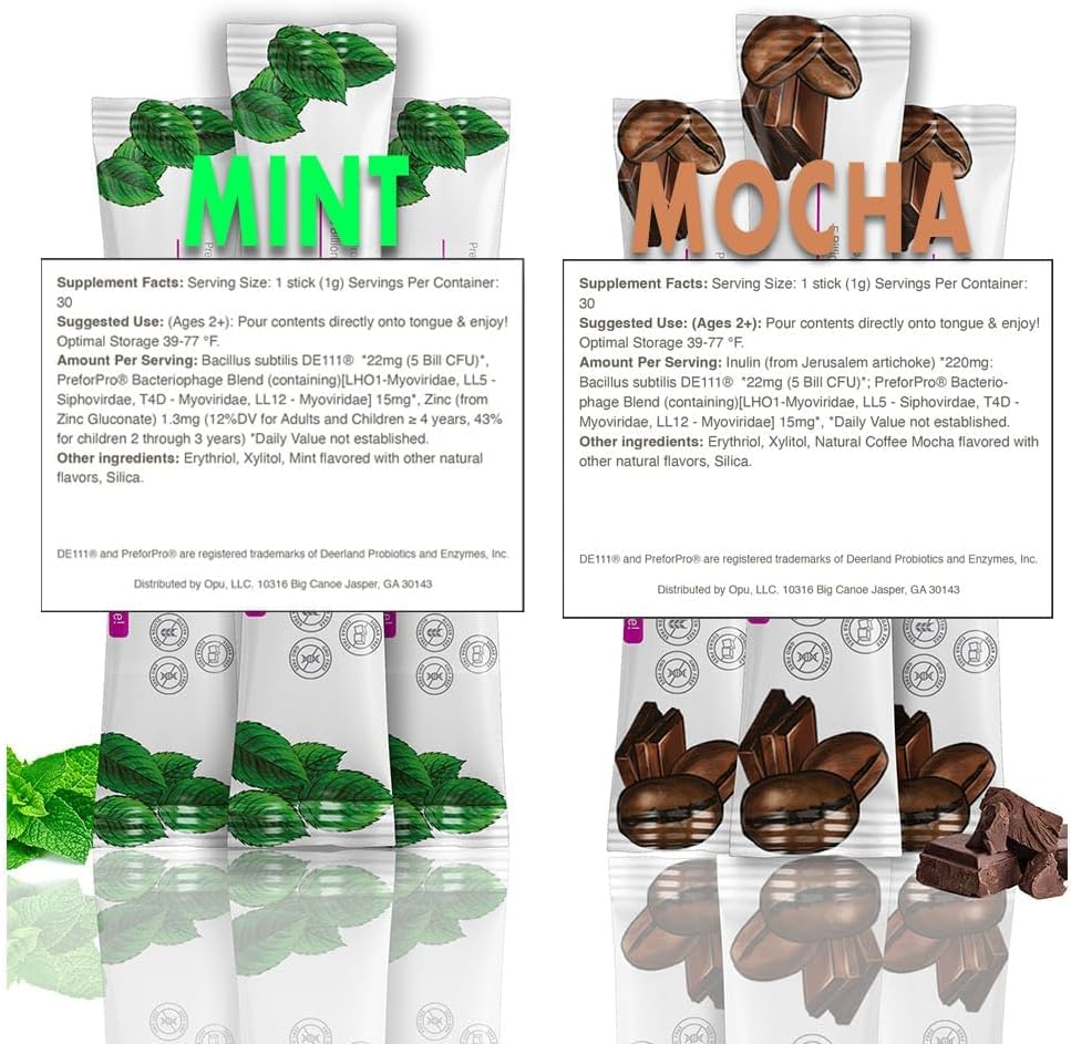 Opu Probiotics Mocha flavor instant-dissolve packshot