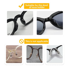Nose pads attached to a plastic frame glasses