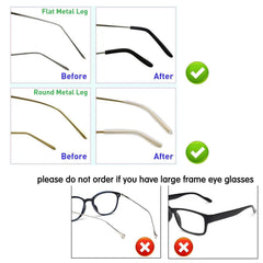 Anti-slip design on eyeglass temple end tips