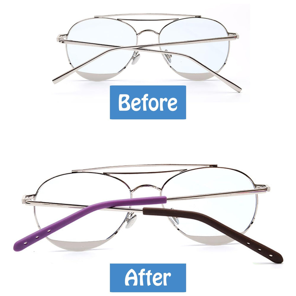 Black silicone replacement temple tips for glasses