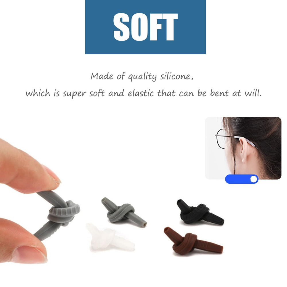 OPUGIT brown silicone eyeglass end tips side view