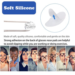 Close-up of soft silicone air chamber nose pads