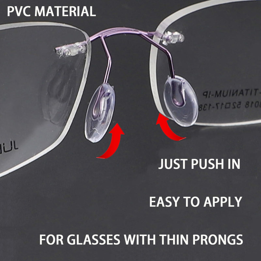 Nose pads fit for thin prong eyeglasses