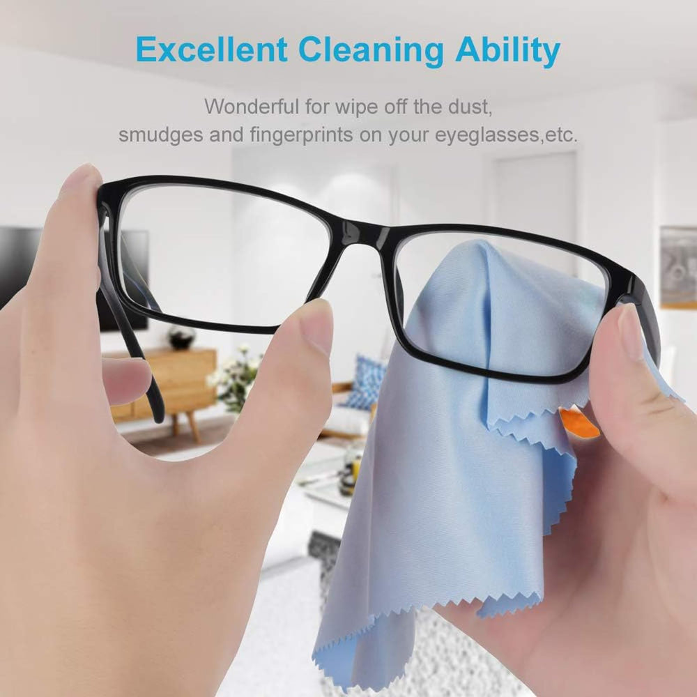 Packaging includes 10 pairs of nose pads and cleaning cloths