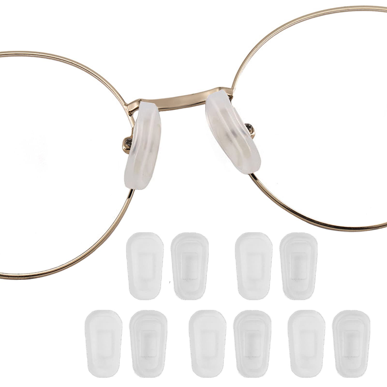 OPUGIT silicone nose pad covers for glasses – white frosted close-up