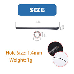 Expandable circular hole end tip designed for 1.3 mm metal frames