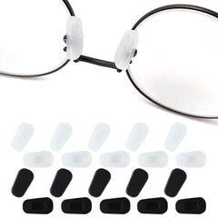 Silicone glasses nose pads set in black and white – image 1