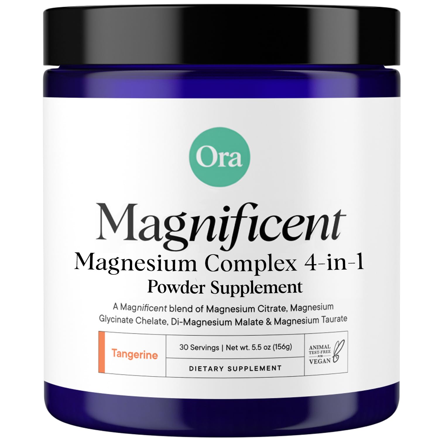 Ora Organic Magnesium Complex Powder Tangerine flavor hero image