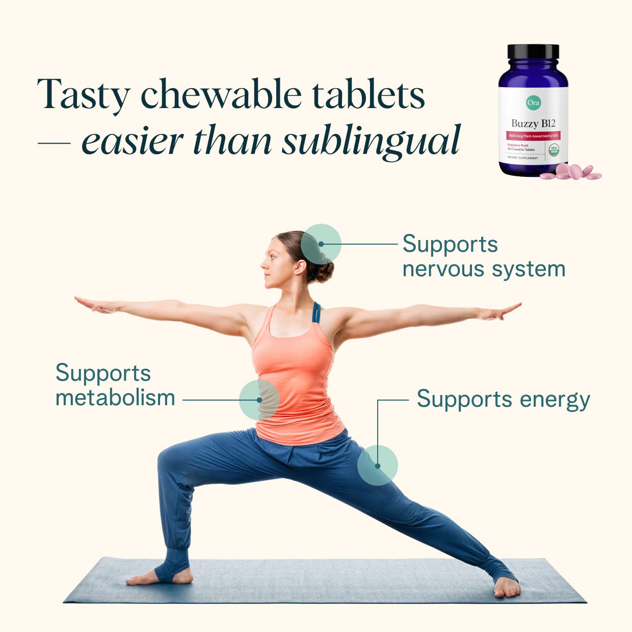 B12 1500mcg methylcobalamin details on bottle label