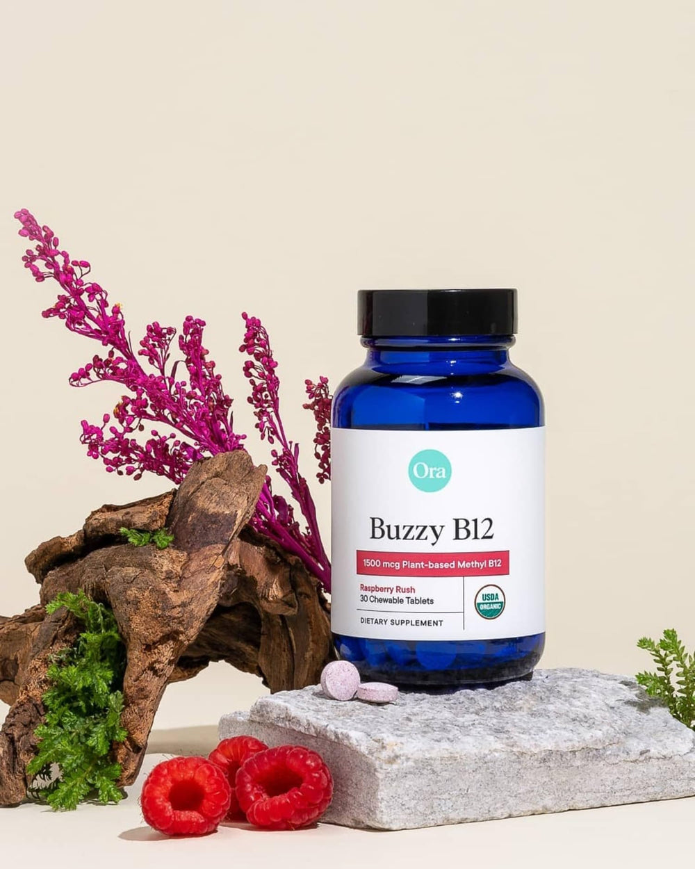 30 chewable tablets per bottle shown in packaging