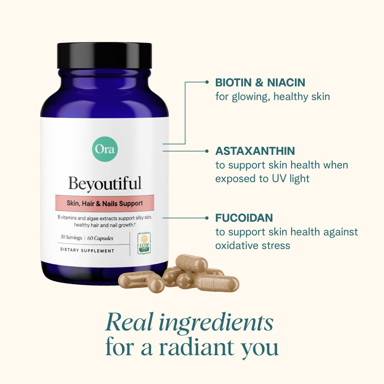 Organic quinoa sprouts with B vitamins for hair and nails