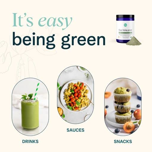 Close-up of Ora Organic Greens Powder tub