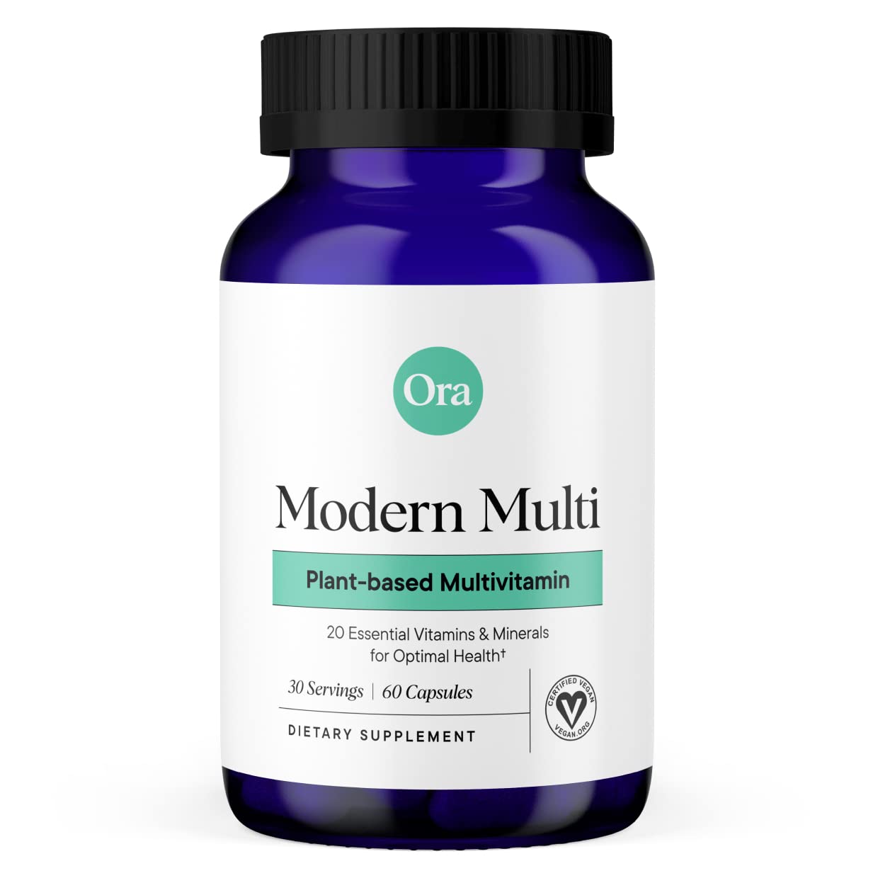 Ora Organic Plant Based Multivitamin bottle front view