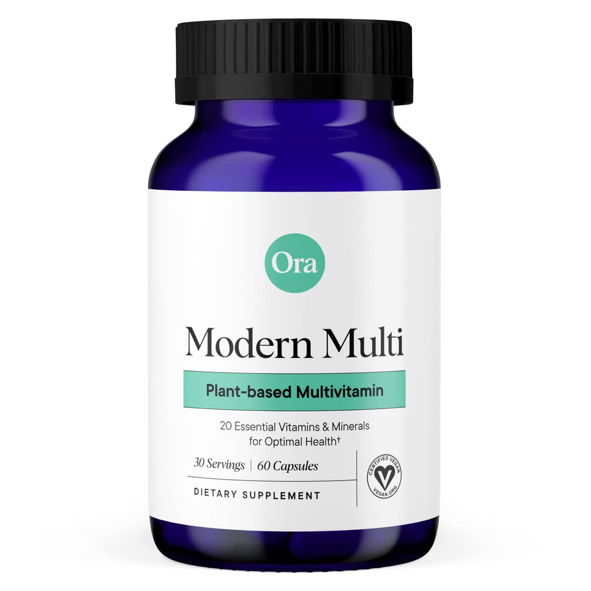 Ora Organic Plant Based Multivitamin bottle front view