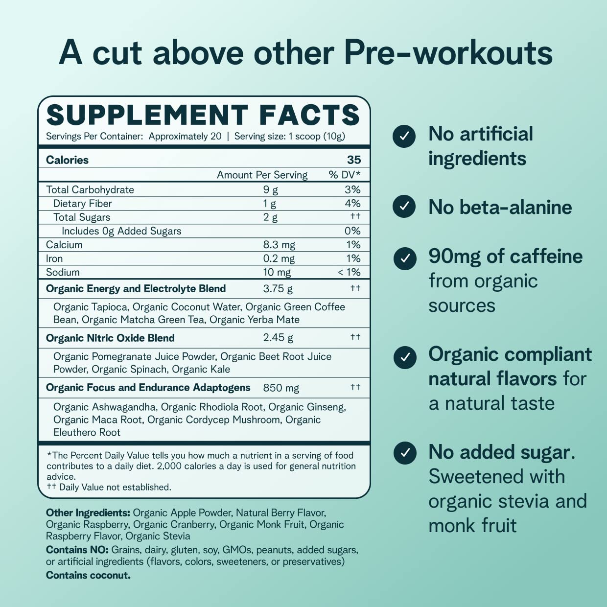 Ora Organic pre-workout berry beet smoothie ready for a focused workout.