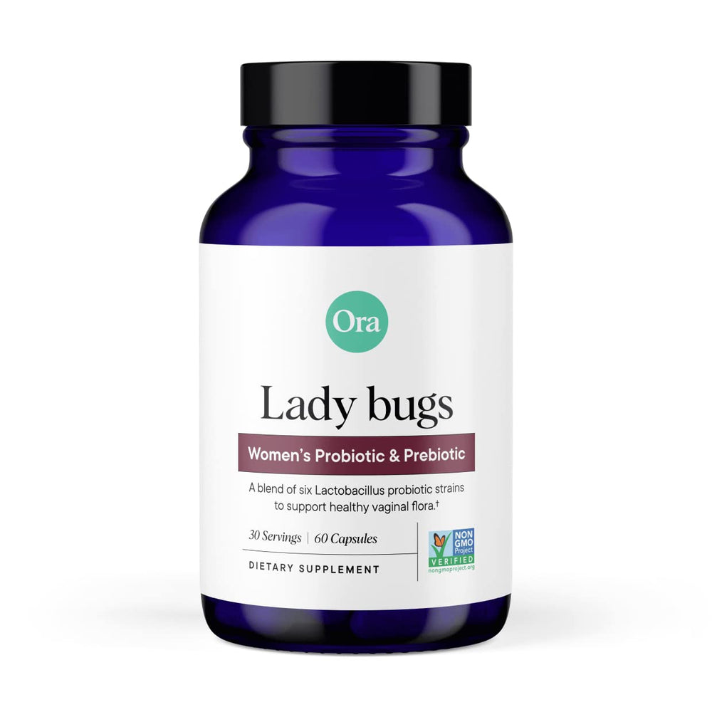 Ora Organic Probiotics for Women bottle with label showing 16B CFU and 6 strains