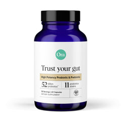 Bottle of Ora Organic Probiotics with Prebiotics (52B CFU, 11 strains)