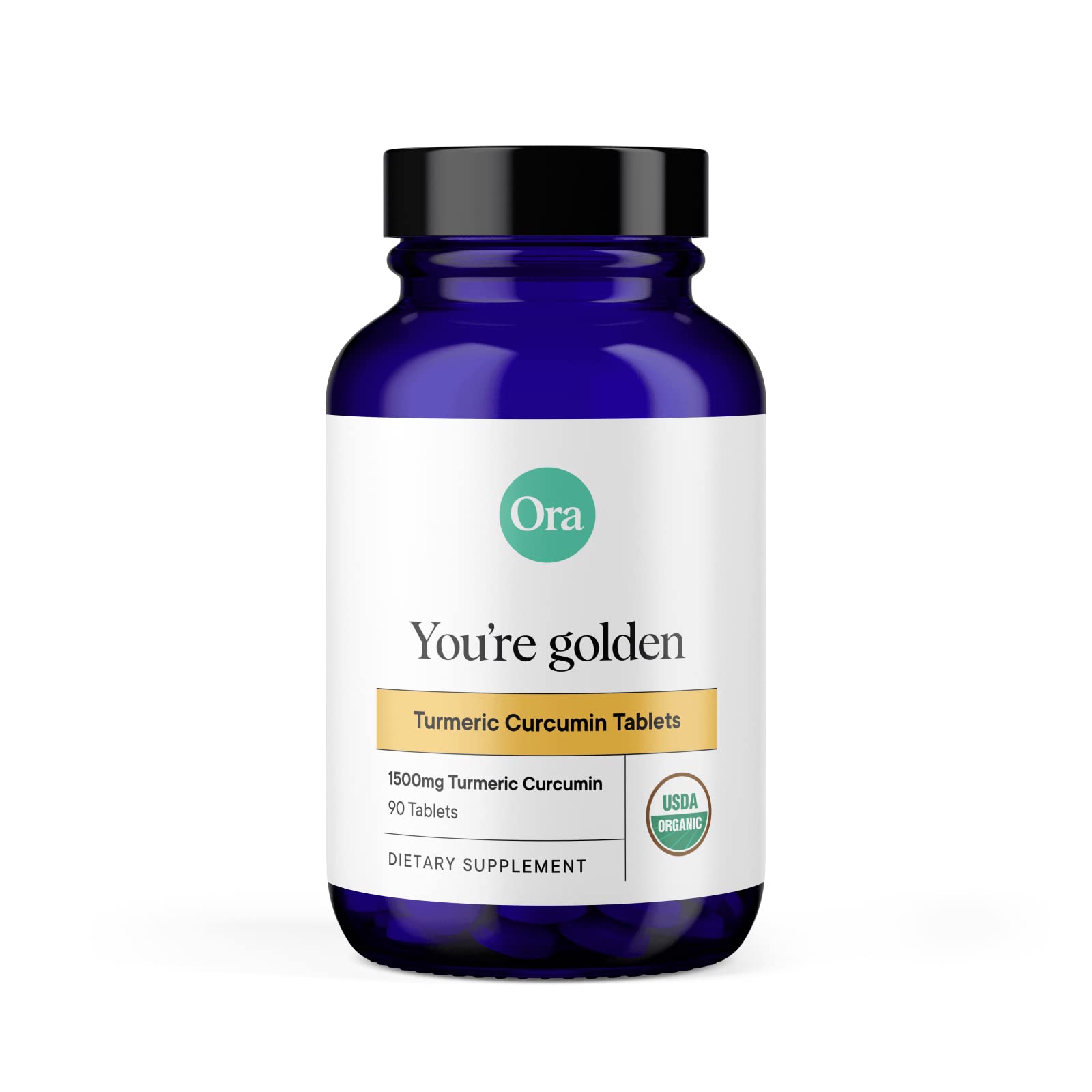 Hero image of Ora Organic Turmeric Curcumin with Piperine 90 vegan tablets