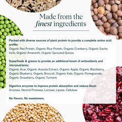 Ingredients and 16 superfoods listed on packaging