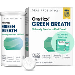 Packaging for OraTicx Green Breath Probiotics