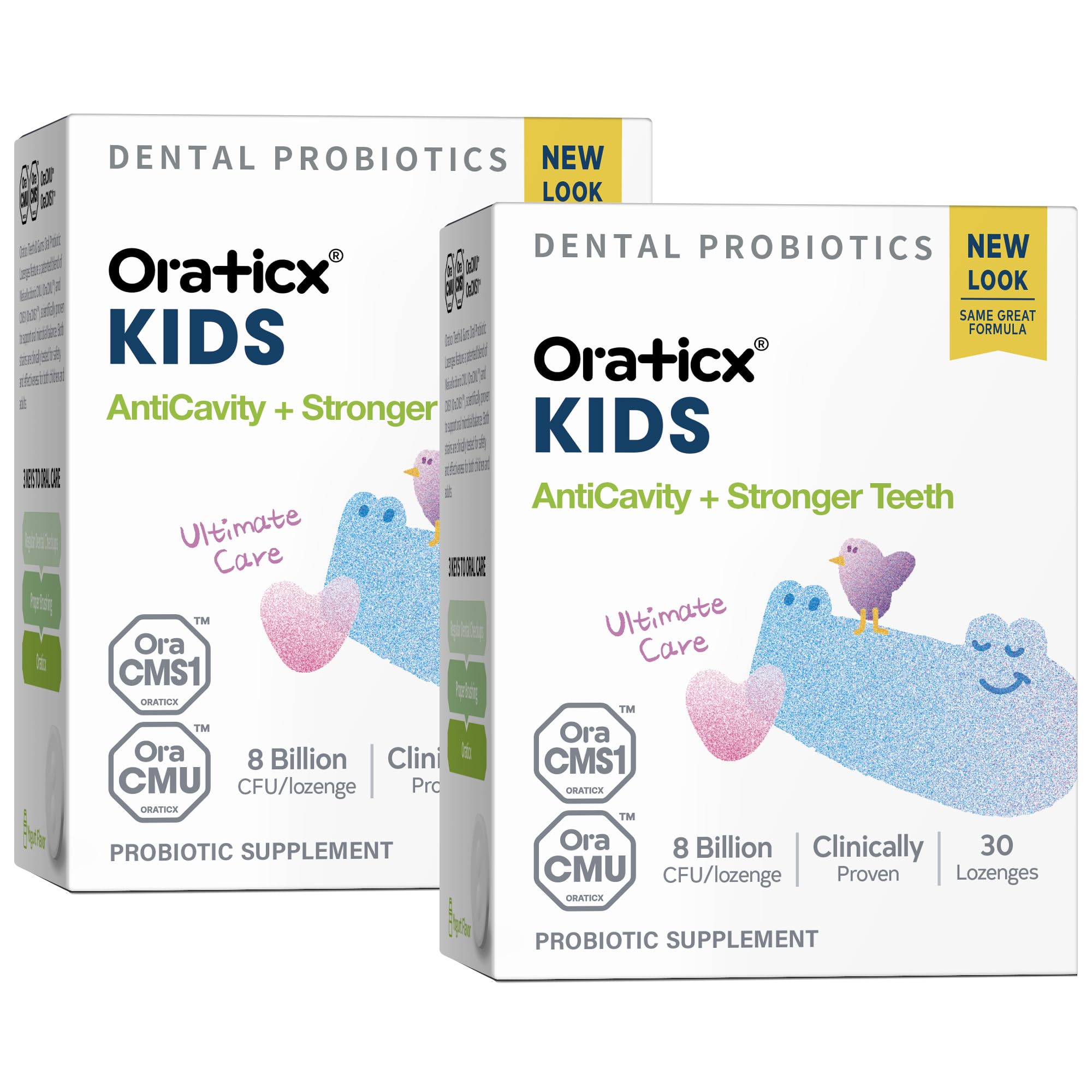 OraTicx Kids Dental Probiotics bottle and packaging