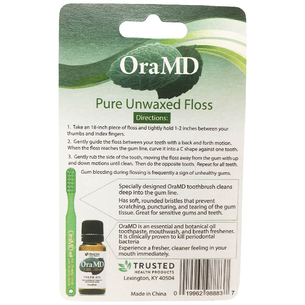 Close-up of OraMD toothbrush with soft bristles
