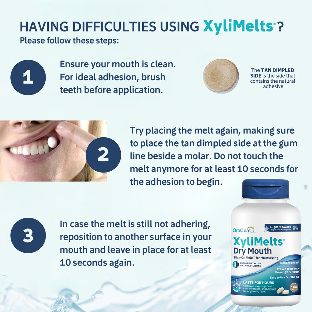 Label showing 550 mg Xylitol per XyliMelts disc
