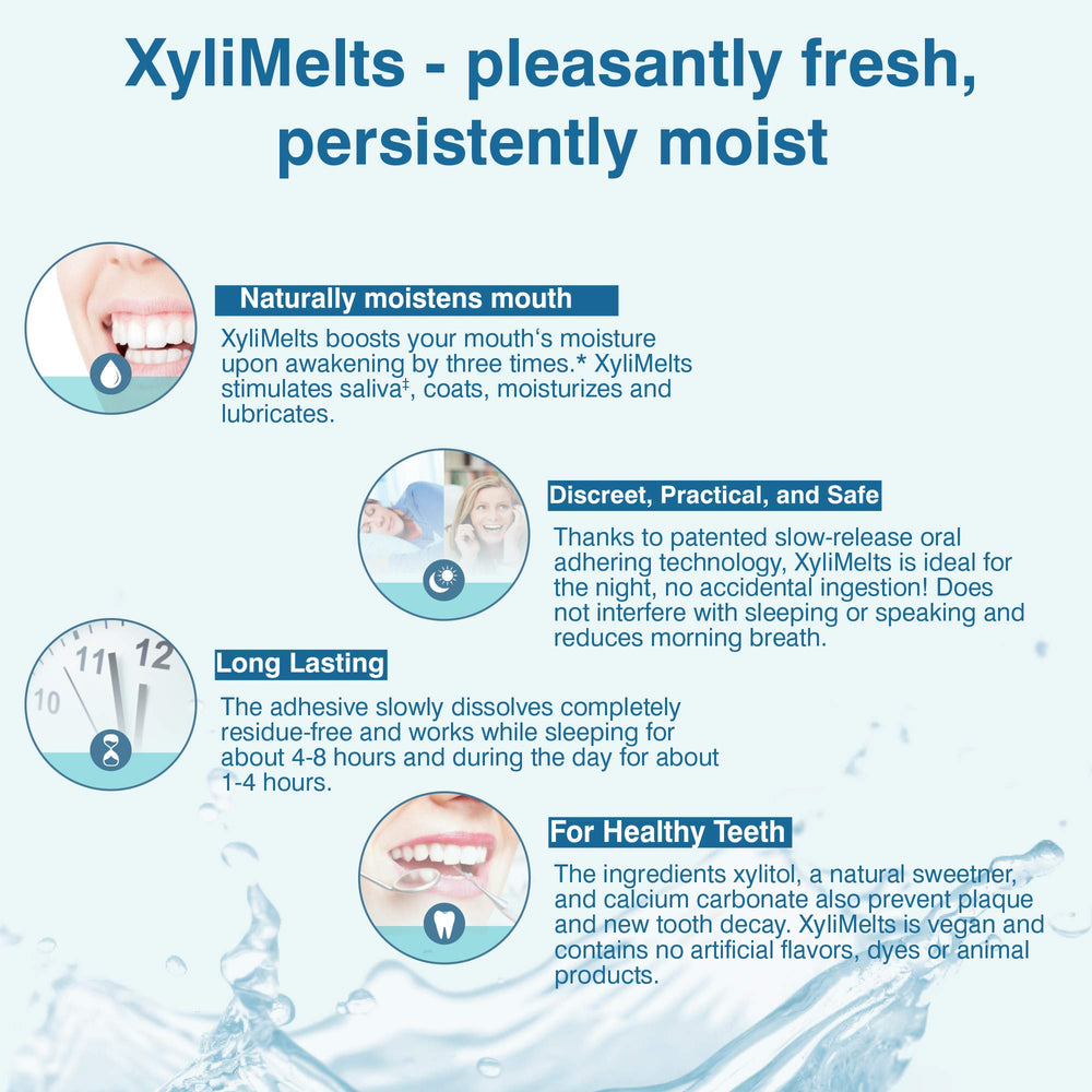 XyliMelts disc attached to gums during wear