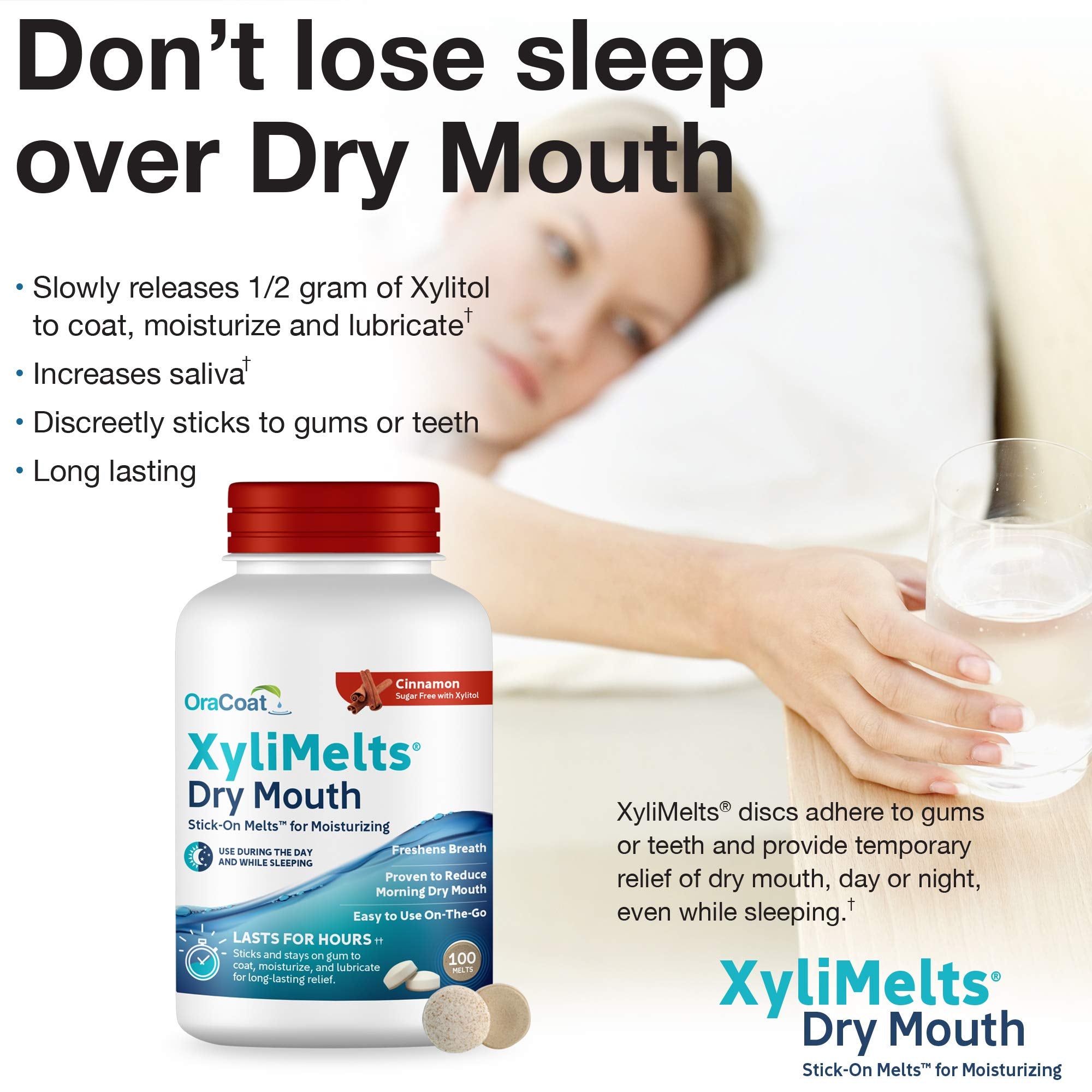 Label showing 550 mg Xylitol per disc
