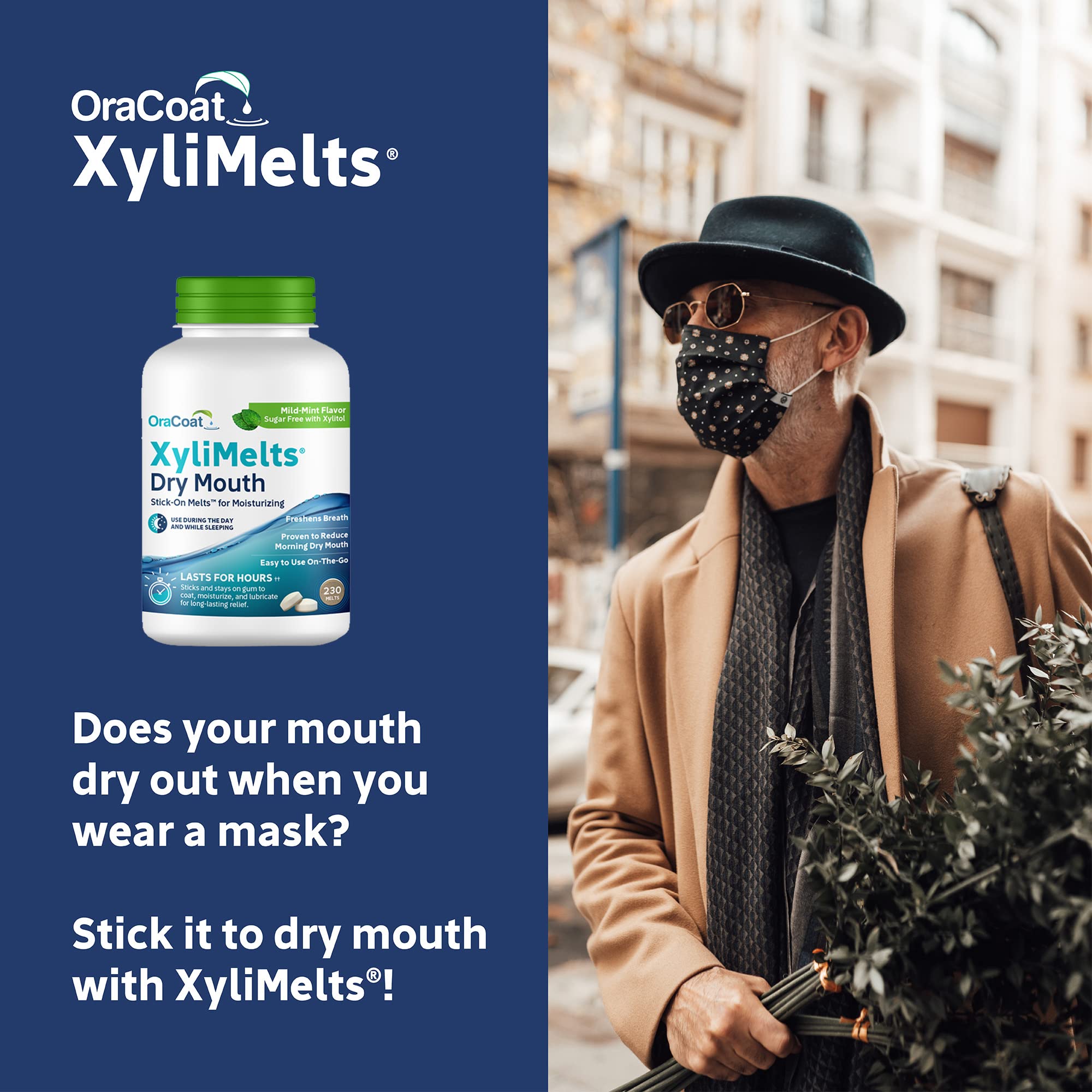 Vegan and gluten-free Oracoat XyliMelts packaging and product