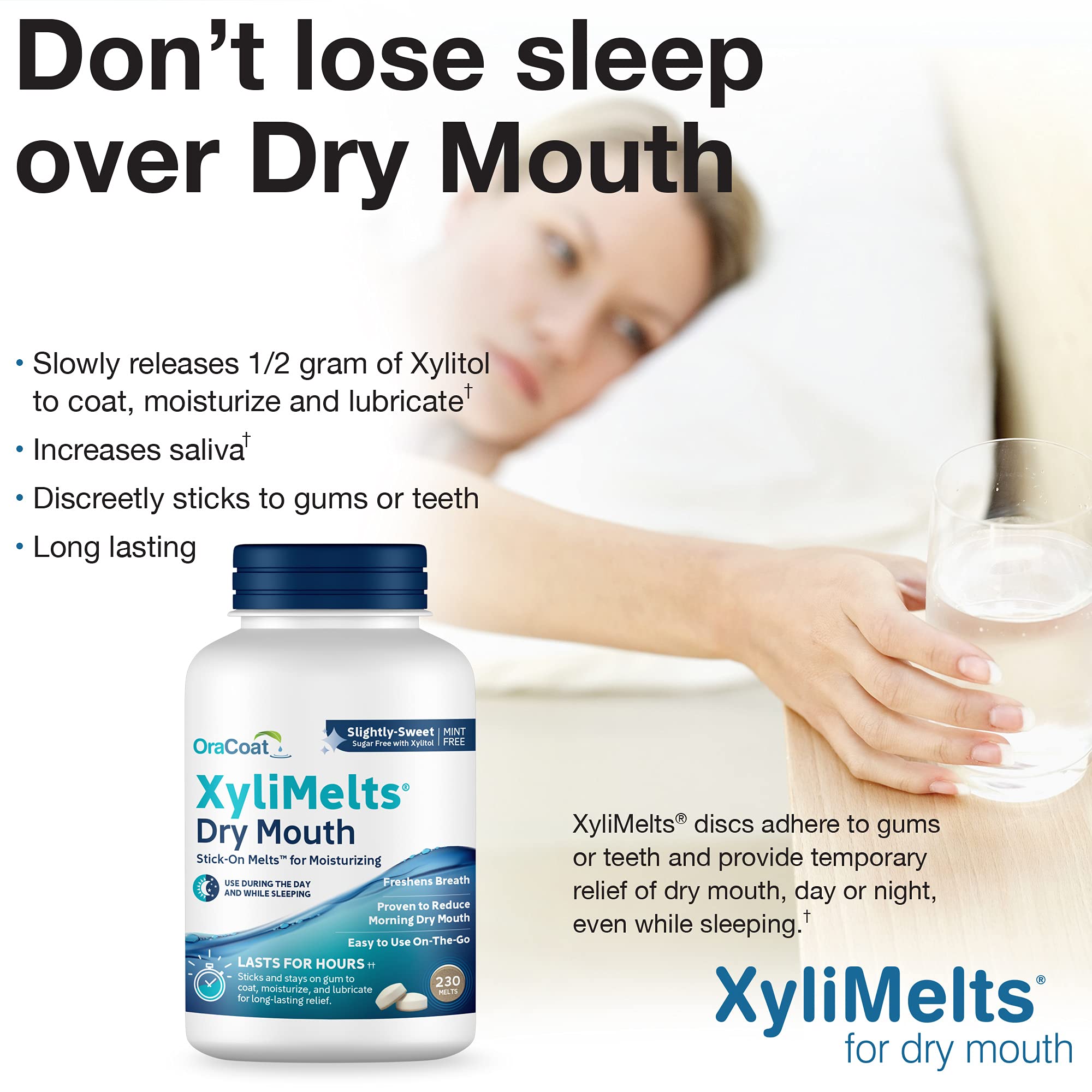 Xylitol ingredient and pH 8 formulation badge on packaging